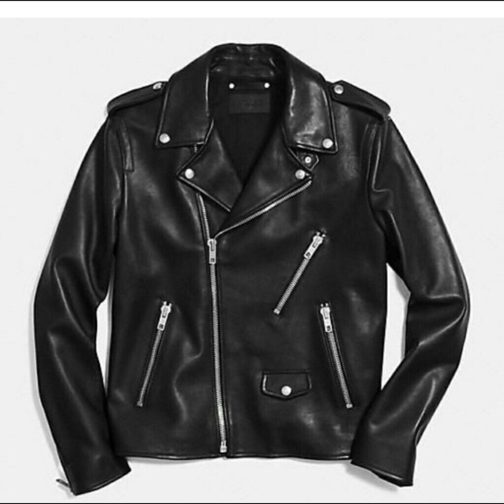 COACH Men’s Motto Biker Jacket
